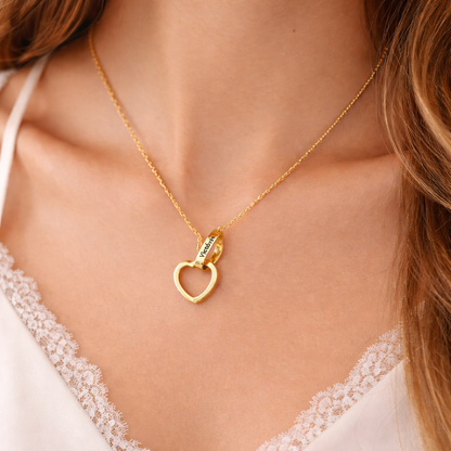 Eternal Rose Bear With Engraved Necklace