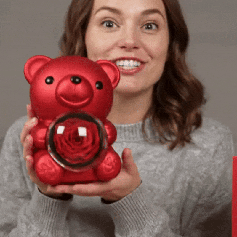 The Eternal Rose Bear With A Hidden Heartbeat