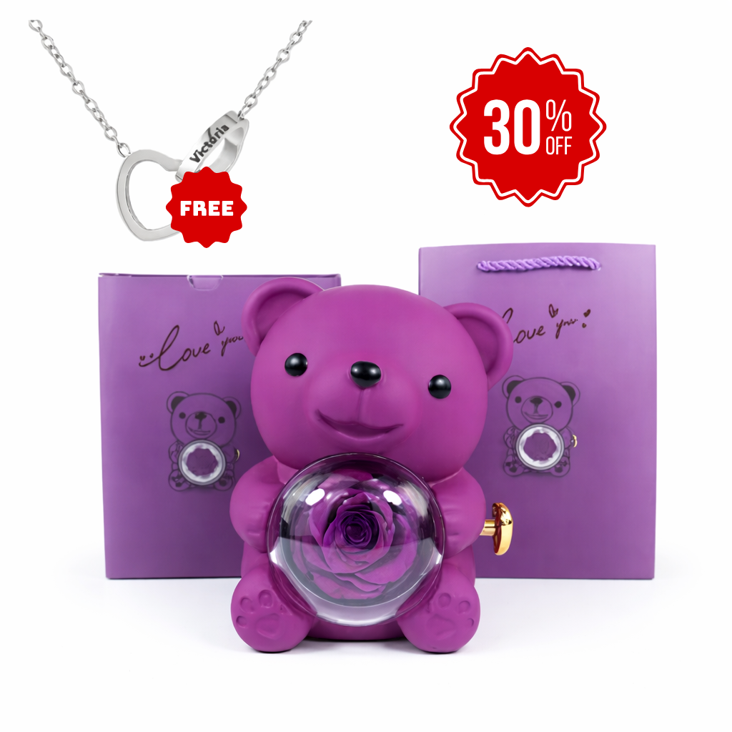 The Eternal Rose Bear With A Hidden Heartbeat