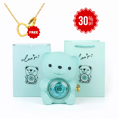 The Eternal Rose Bear With A Hidden Heartbeat