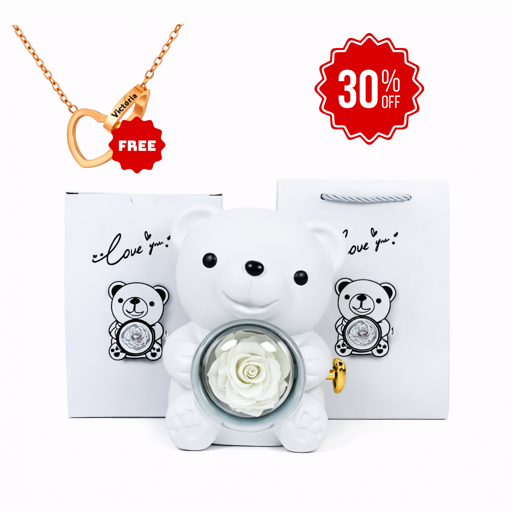 The Eternal Rose Bear With A Hidden Heartbeat