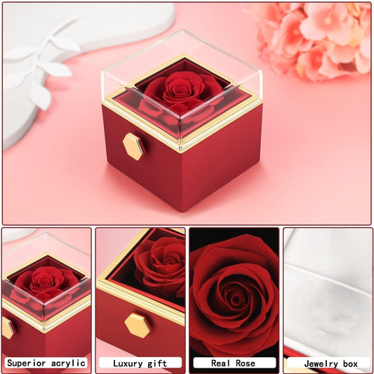 Eternal Rose Box with Necklace - The perfect gift for your Soulmate💜